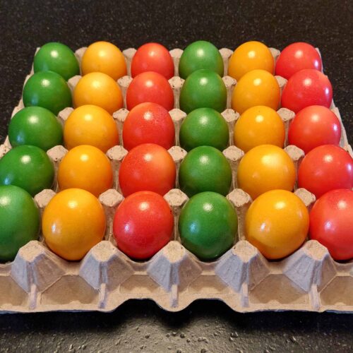 Gekleurde eieren per 30 stuks